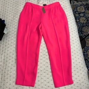 J-Crew Collection Curator Pant in Neon Pink With Tag, Size 8